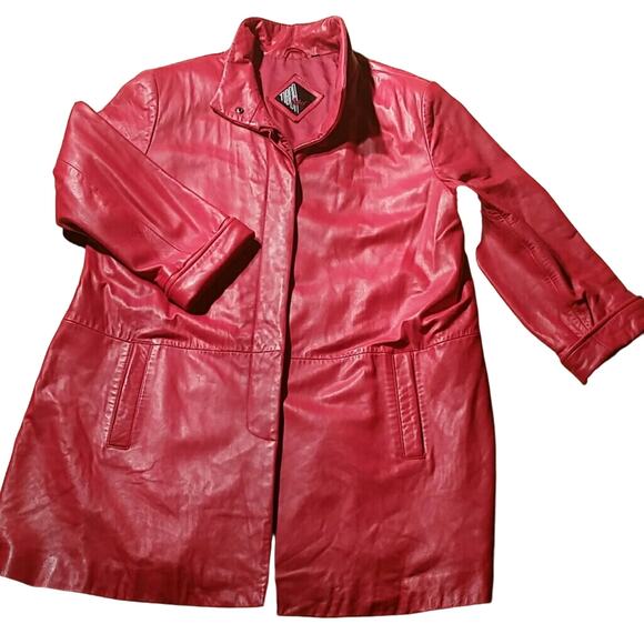 Tibor Leathers Red Jacket. L - Picture 1 of 4